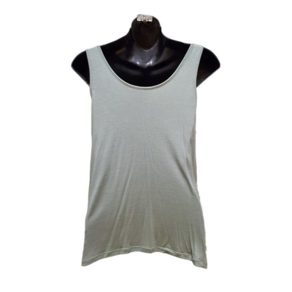 Rock & Republic Sleeveless Sage Green Top with Contrasting Sequins - Size S - Picture 2 of 5